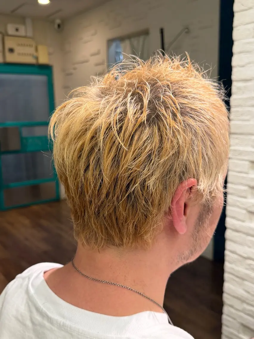 メンズカット(刈り上げないスタイル)×ミニモ限定ショートスパ付き‼️の写真