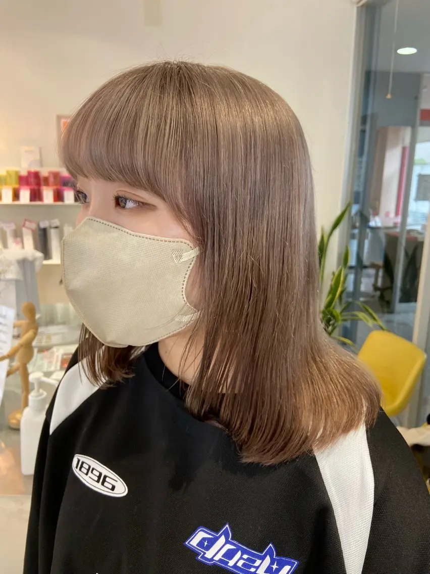 セミロング カラー カット ヘアカラー 浅野 匠のヘアスタイル