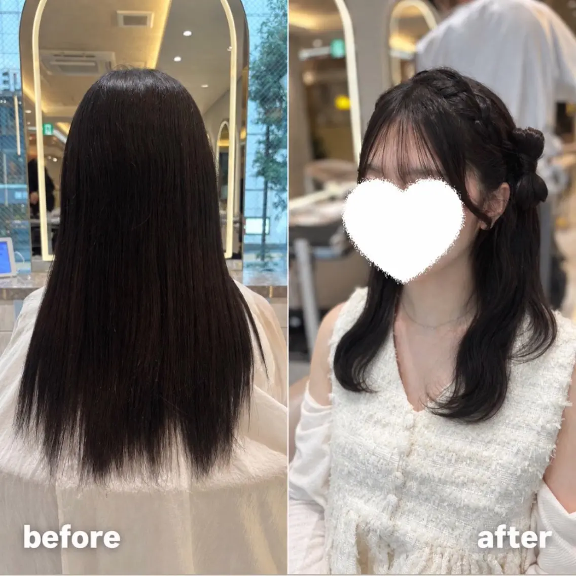 ヘアアレンジ ハーフアップ ヘアセット 可愛い製造機🎀 ヘアメイクMoriのヘアスタイル