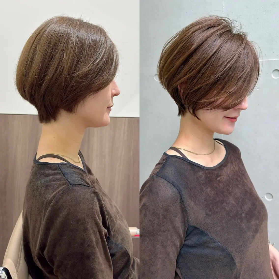 ショート ショートボブ ボブ くびれヘア ショートヘア 数名限定/似合わ ショート+艶カラー✨のヘアスタイル