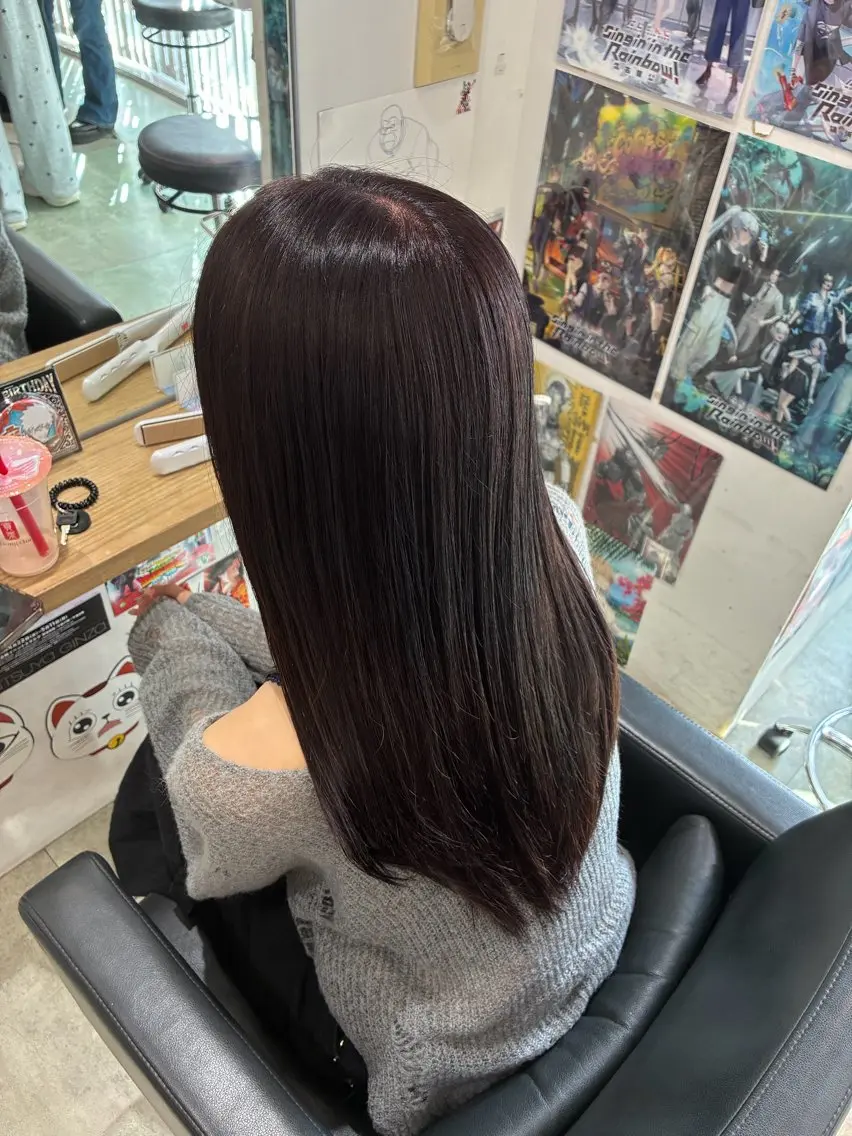 カラー カシス ヘアカラー 🍒オタク美容室 🍒モロホシのヘアスタイル