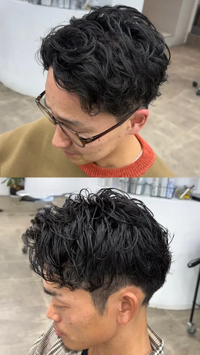 パーマ メンズ カット パーマ メンズ特化美容師 ◆ルナのヘアスタイル