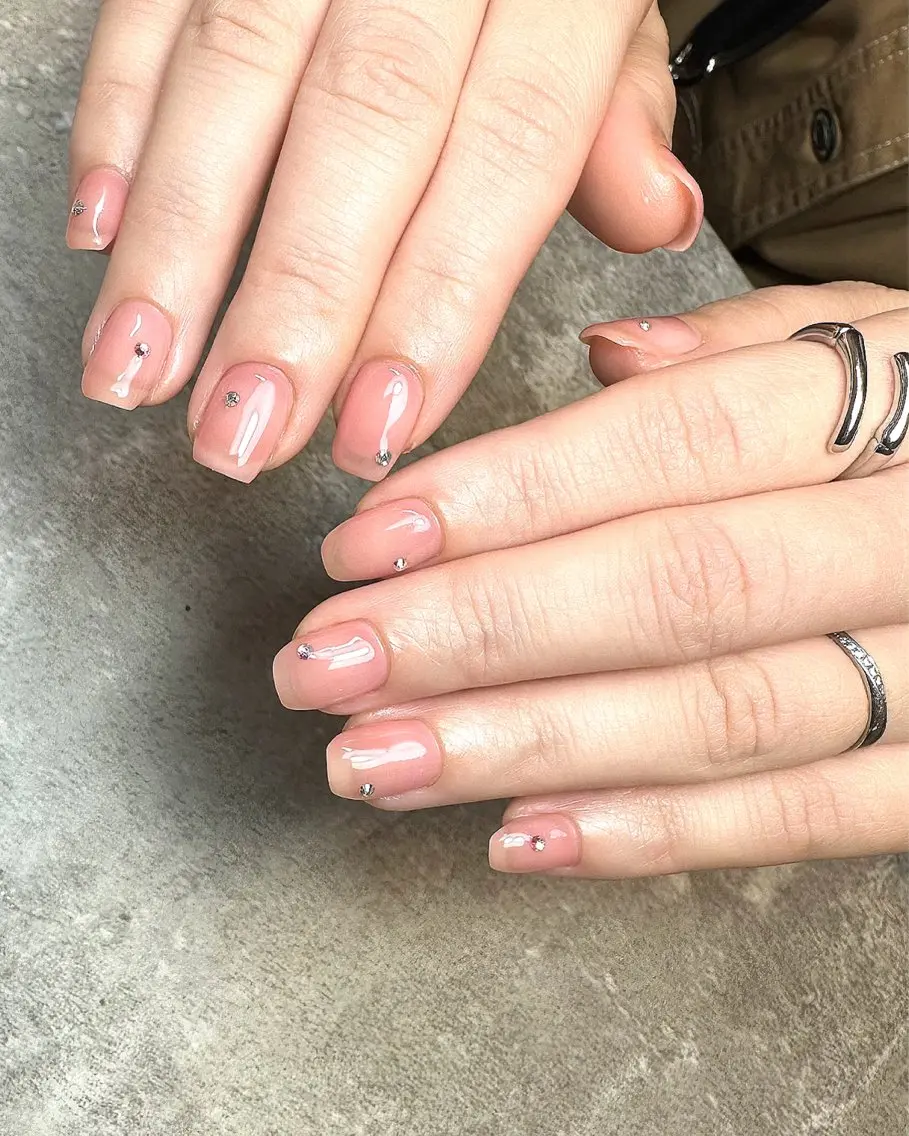 ネイル オフィスネイル ストーンネイル ハンドネイル nail campのネイルデザイン