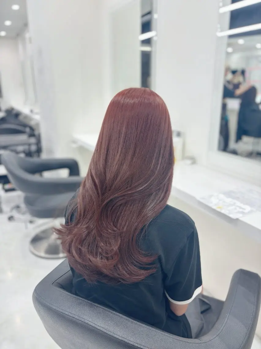 カラー ヘアカラー トリートメント ヘッドスパ ヘアセット 🎀ツヤ髪✖︎ 暖色🎀RYUKAのヘアスタイル