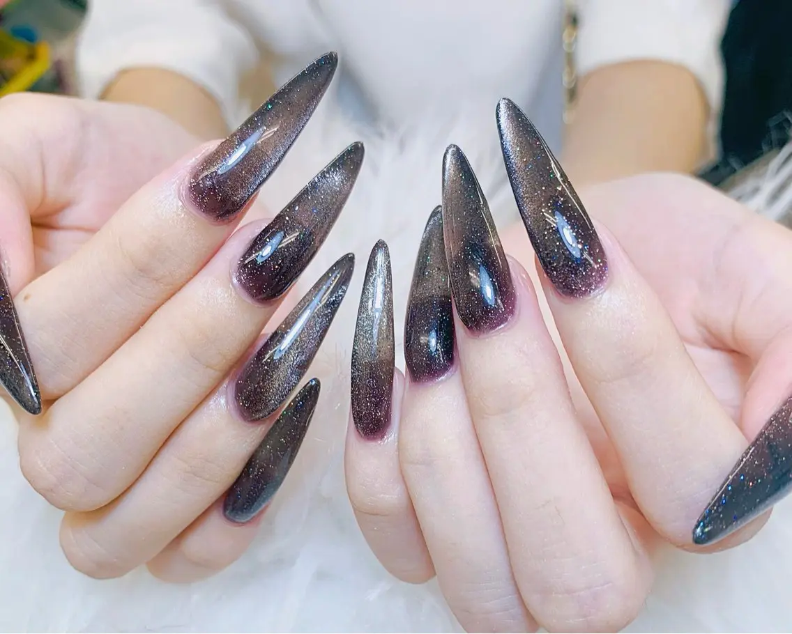 ネイル チークネイル 長さ出し フラッシュネイル フレンチネイル グラデーション ハンドネイル AN NAIL SALONのネイルデザイン