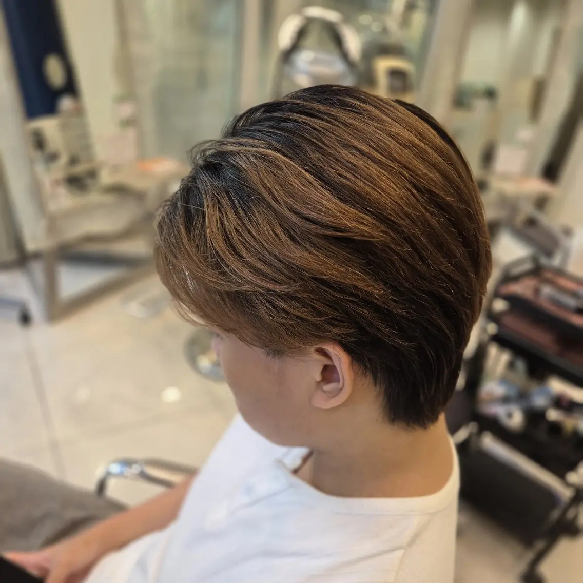 メンズ パーマ ロング カット ヘアカラー 縮毛矯正 トリートメント 髪質改善 カミムラのヘアスタイル