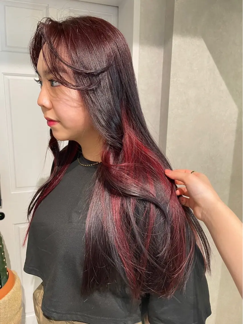 ロング カラー デザインカラー ヘアカラー 透明感モテスタイル 💞SHIORI💞のヘアスタイル