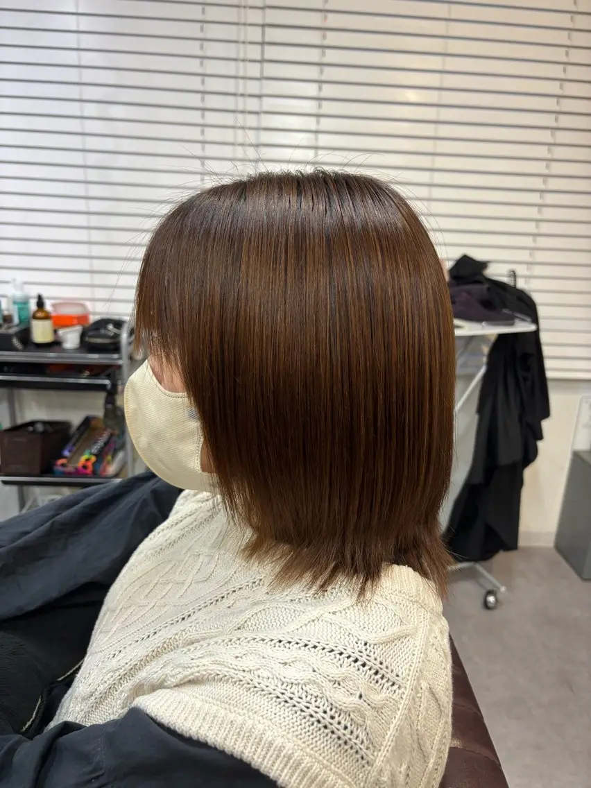 ミディアム ✨髪質改善カラー✨ ストレート☔脇田のヘアスタイル