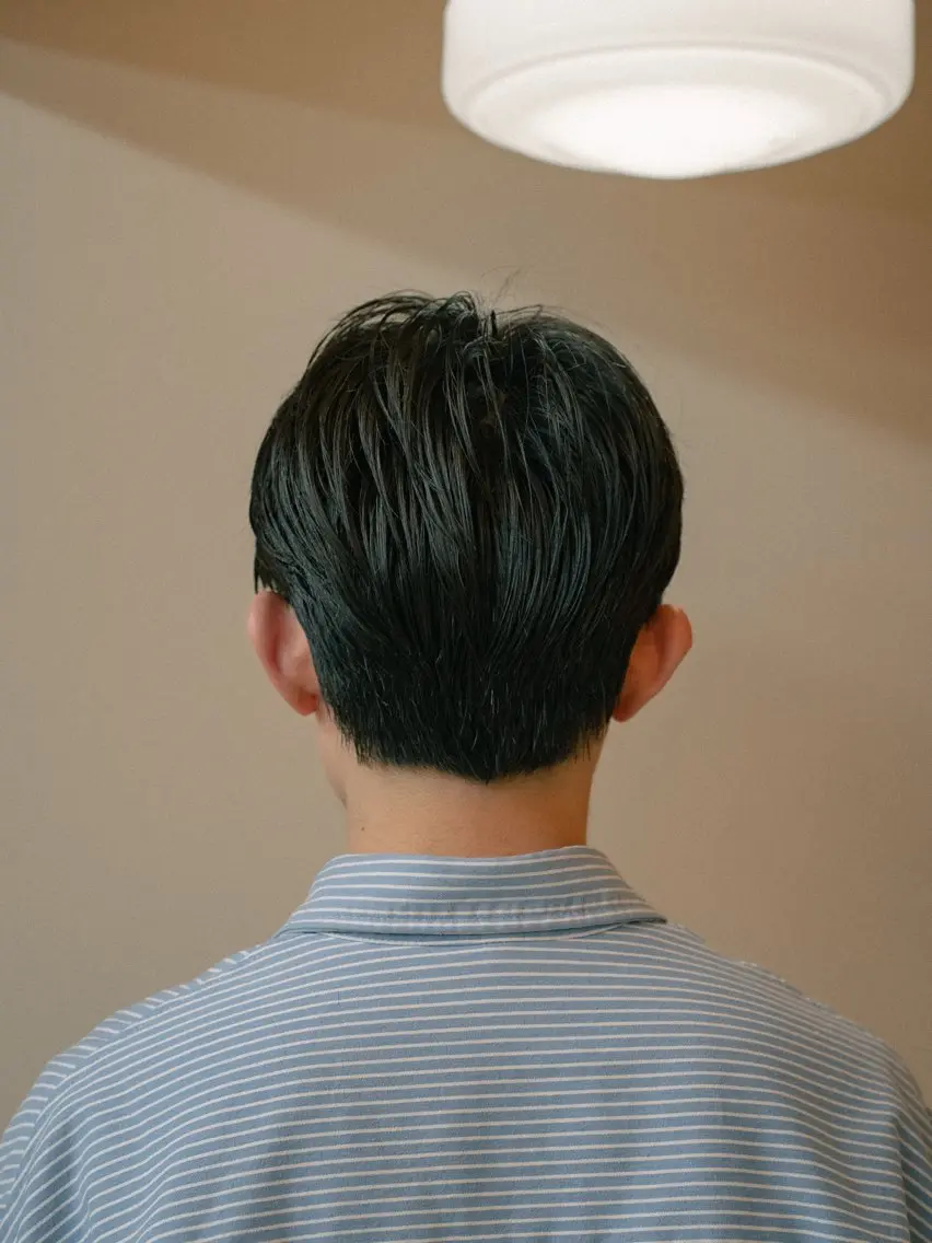 ショート カラー パーマ メンズ センターパート ショートヘア カット 🔗メンズサロン🔗 Kieのヘアスタイル