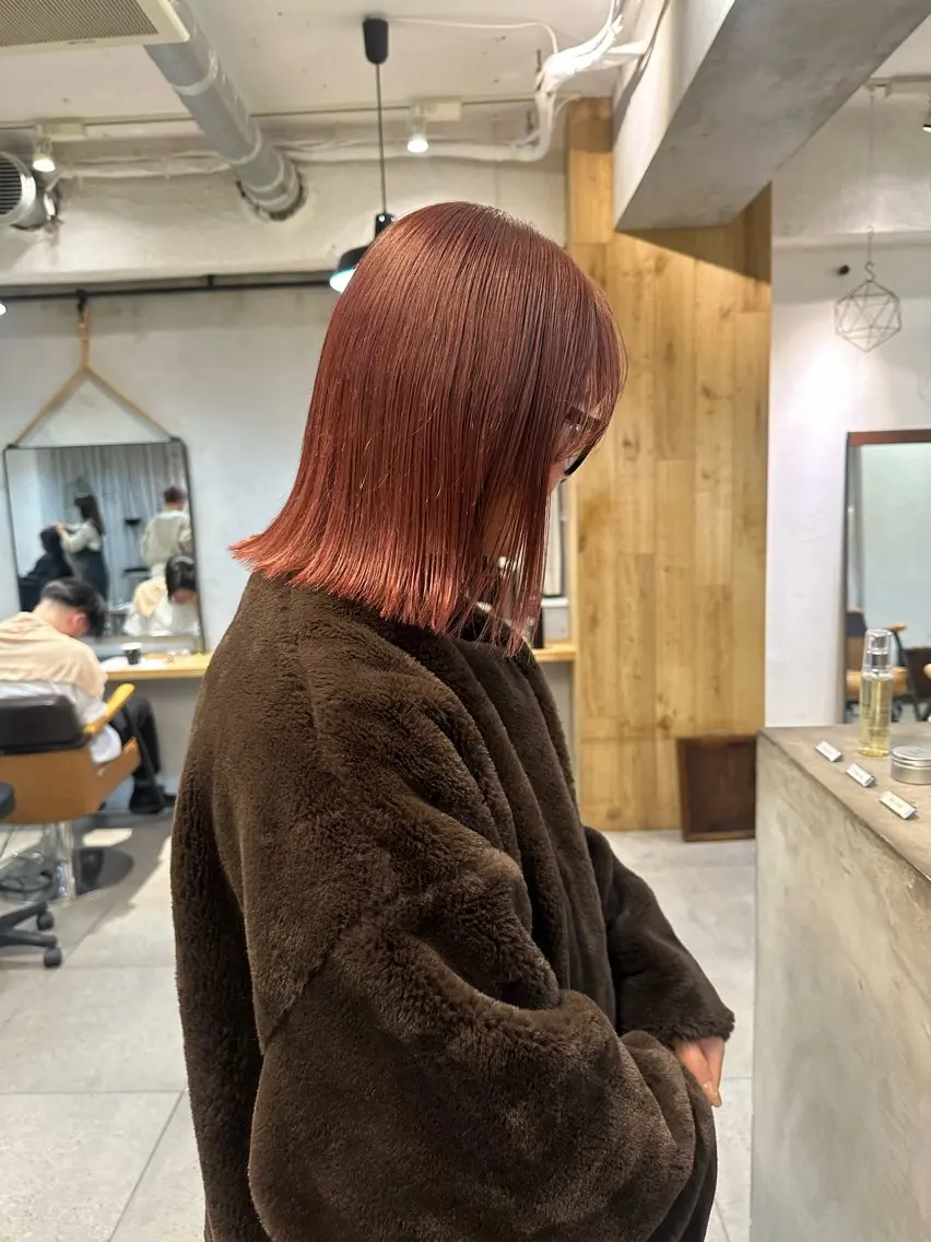 ミディアム カラー カット ヘアカラー トリートメント ヘッドスパ REINA☁️透明感 カラー/ぷつっと♡のヘアスタイル