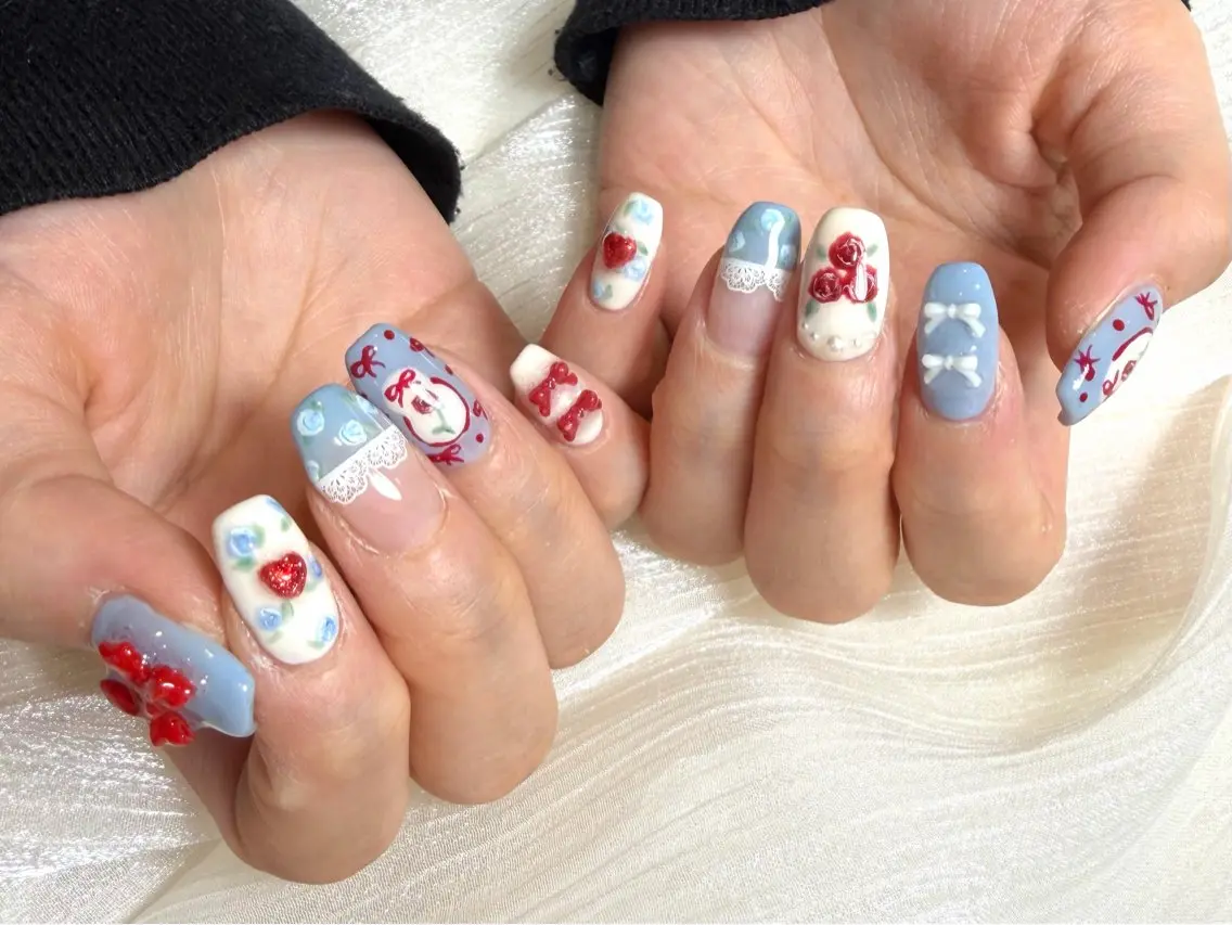 ネイル ハンドネイル plus j ゆう˚ʚ♡ɞ˚のネイルデザイン