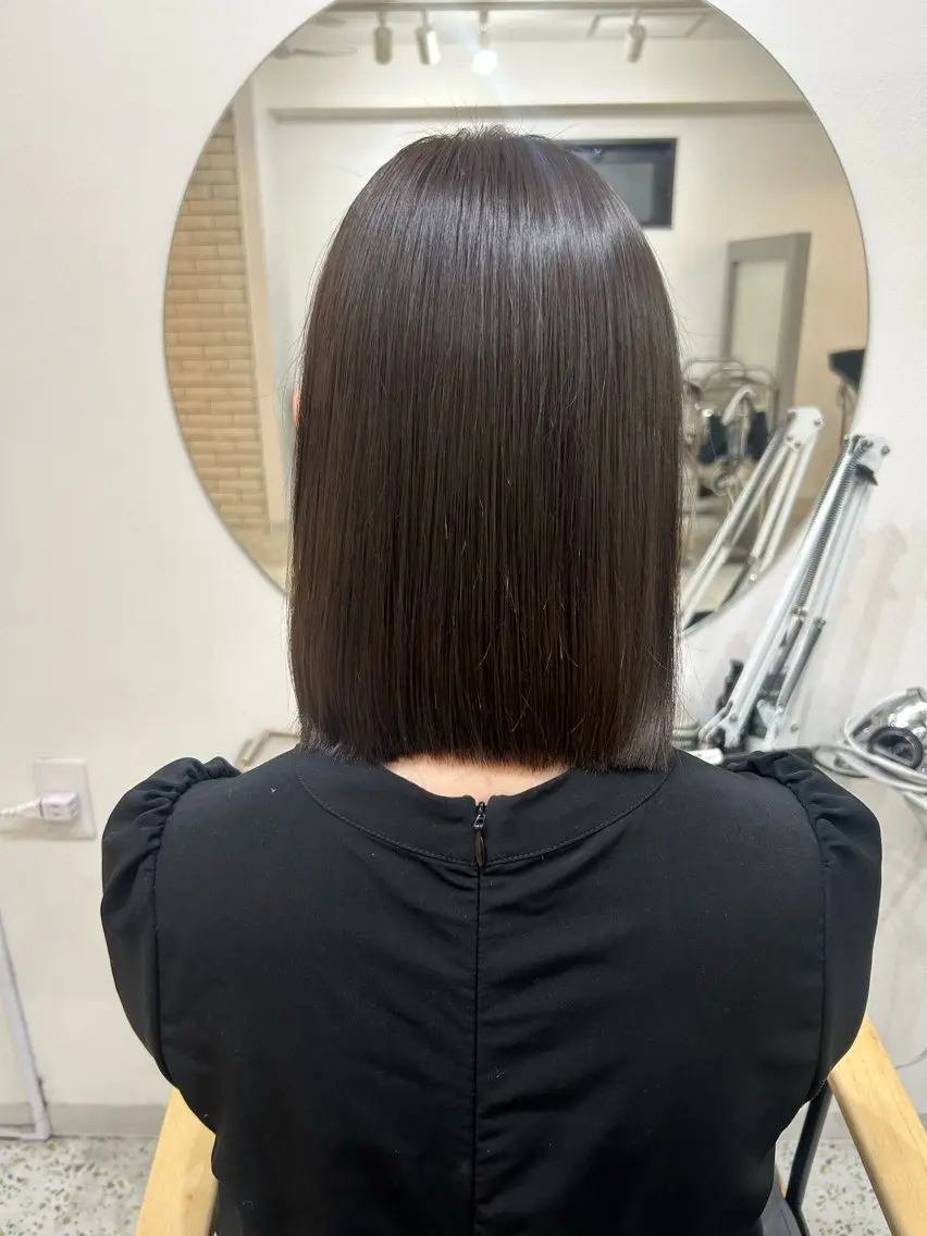 ミディアム トリートメント 透明感カラー 莉々子のヘアスタイル
