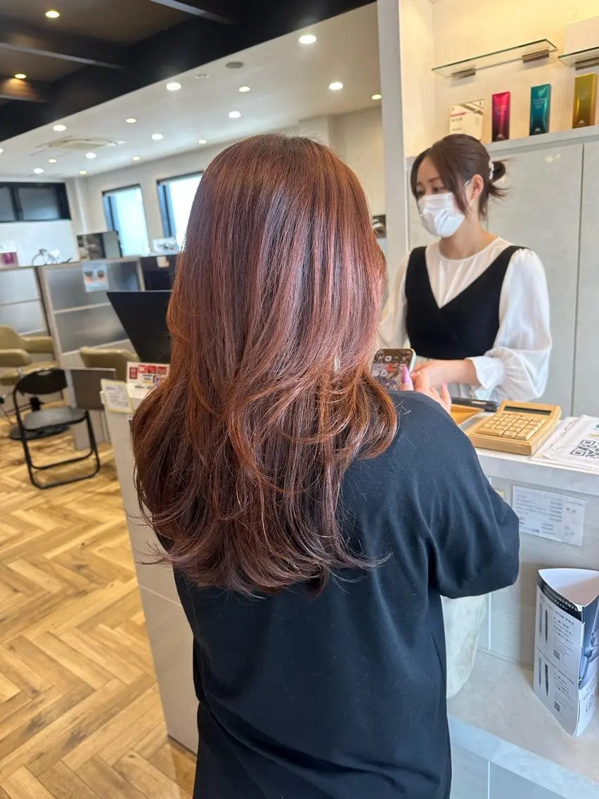 ロング ハイレイヤー レイヤーカット カット トリートメント arl 豊田店のヘアスタイル