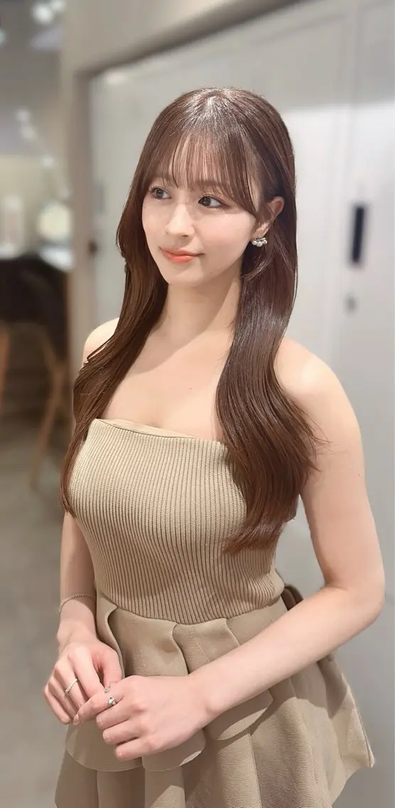 ロング カット ヘアカラー トリートメント 平尾 樹里のヘアスタイル