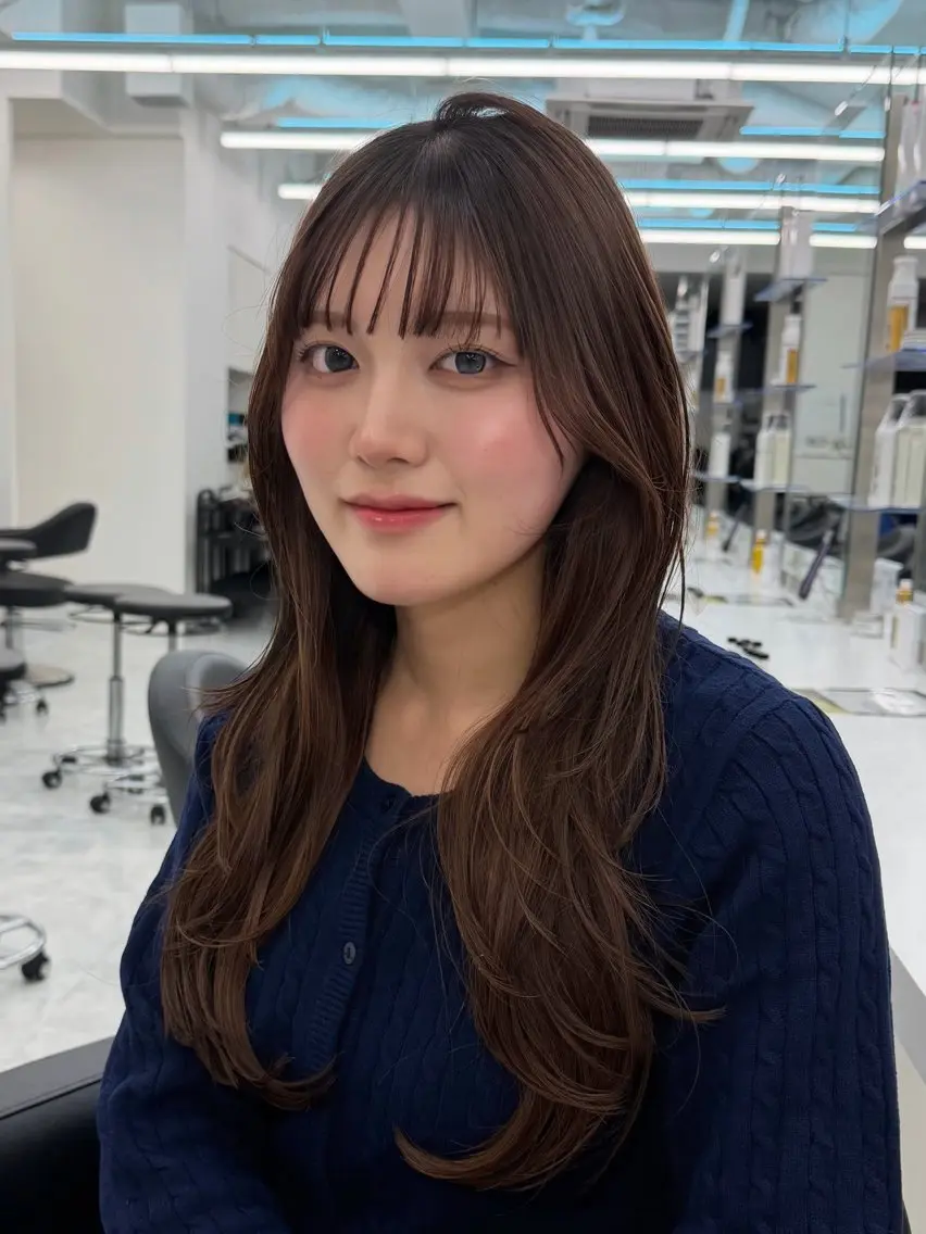 セミロング カラー カット ヘアカラー トリートメント ヘッドスパ ヘアセット 似合わせstyle ❤︎misaki❤︎のヘアスタイル