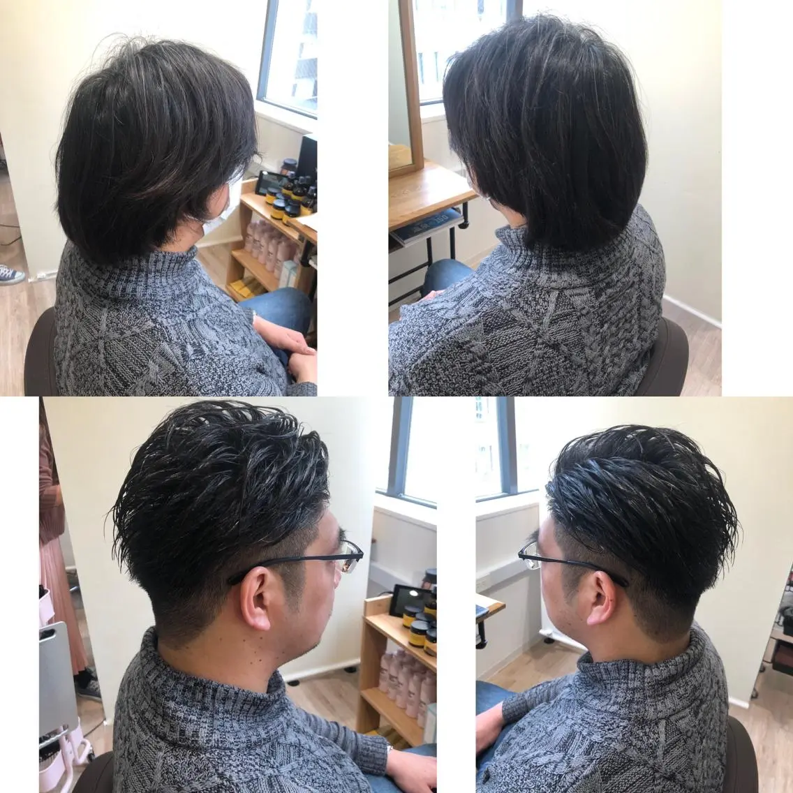 ショート カラー パーマ メンズ 萩原 丈のヘアスタイル