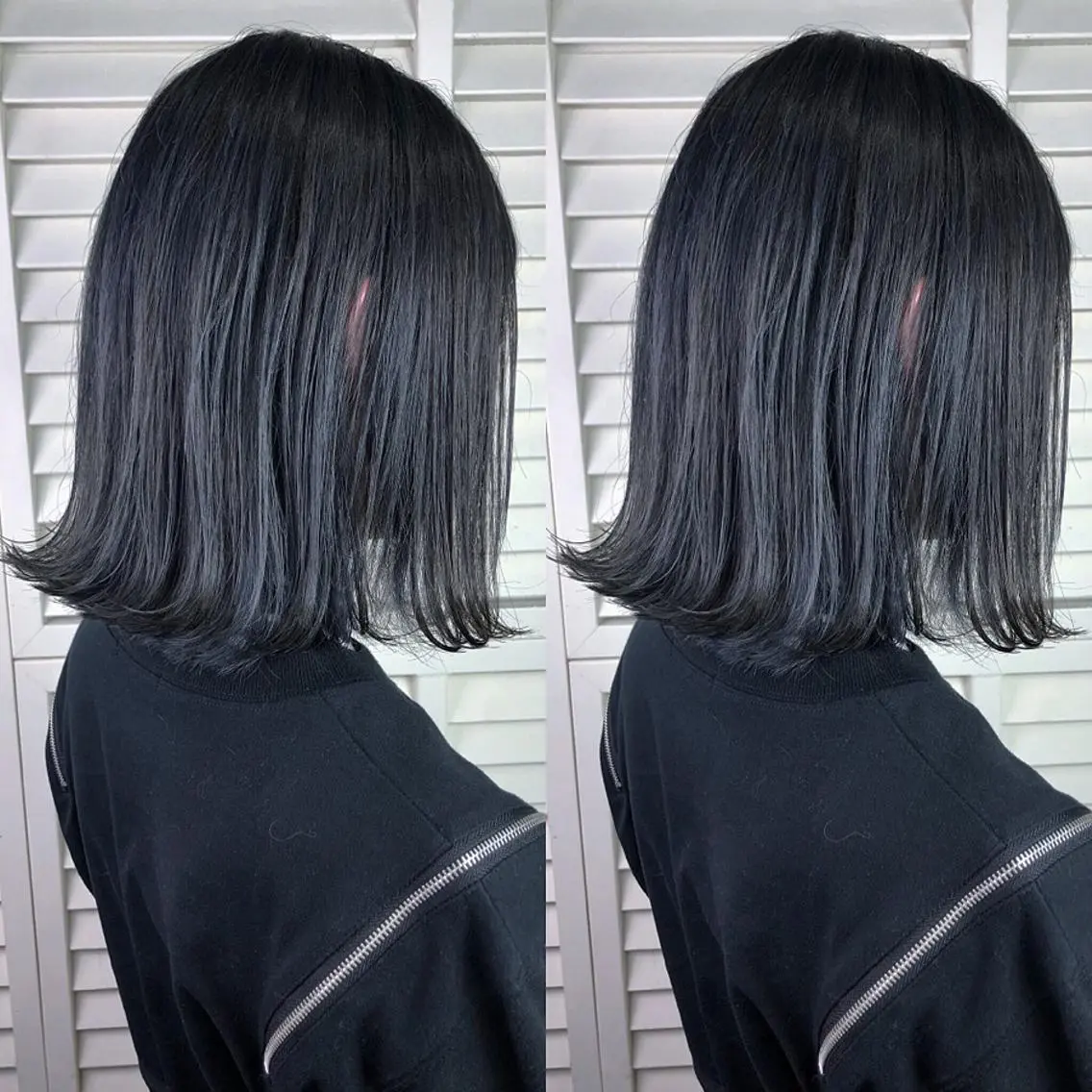 ショート カラー 切りっぱなしボブ ネイビーカラー ボブ せこぐち まいのヘアスタイル