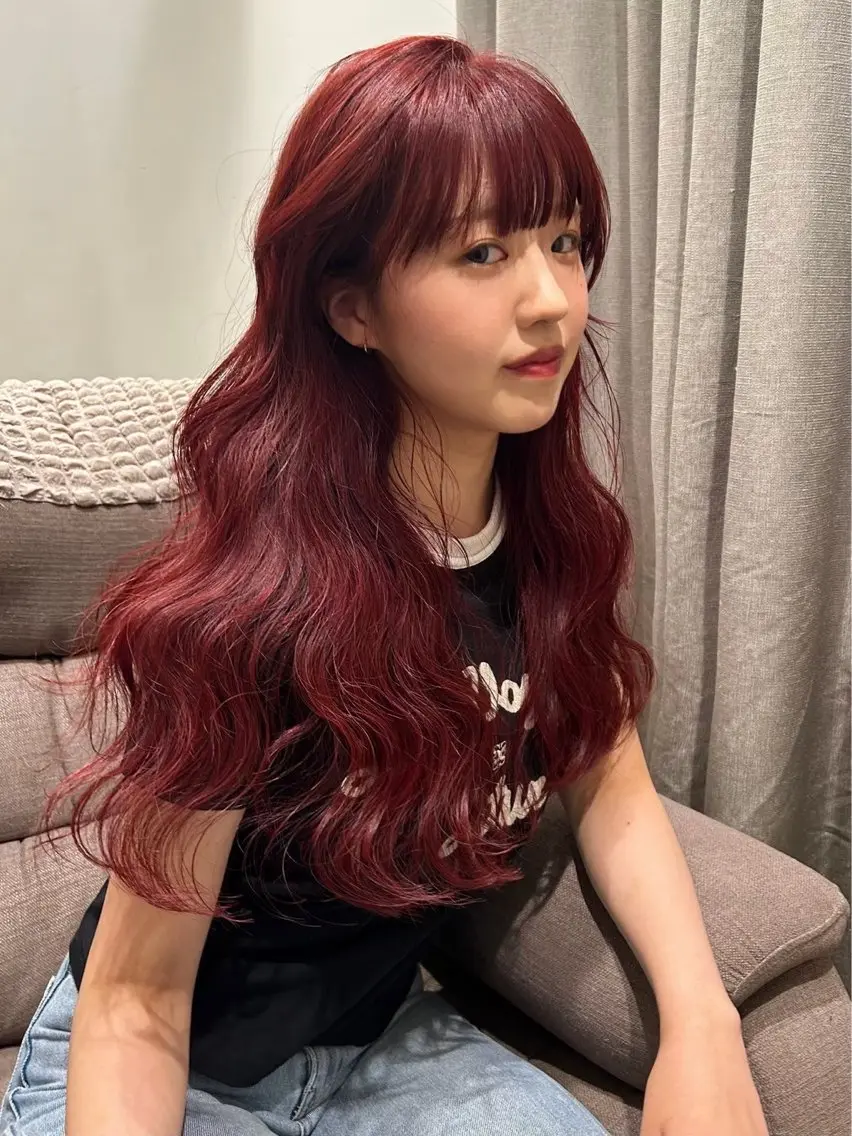 カラー カット ヘアカラー 大人艶ベージュ/韓国 ハッシュカット/セナのヘアスタイル