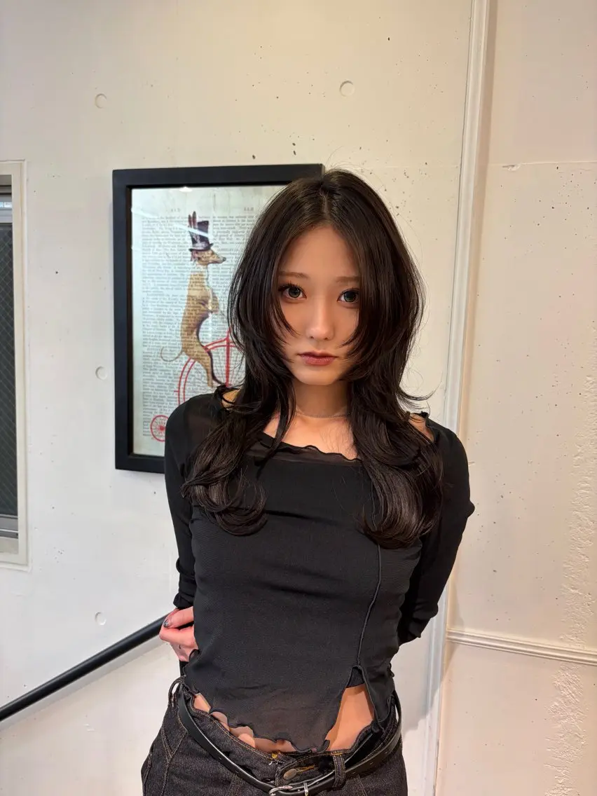 セミロング レイヤーカット ウルフカット 無料カットモデル募集 SHUNSUKEのヘアスタイル