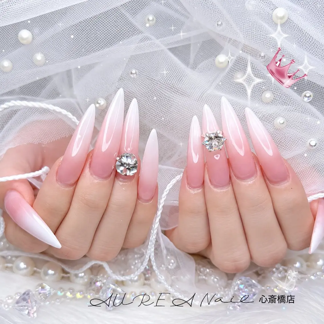 🍓【20%OFF】10本チップ長さ出し＋ベイビーブーマー ¥9,999→¥8250✨パーツor ストーン2個付きの写真