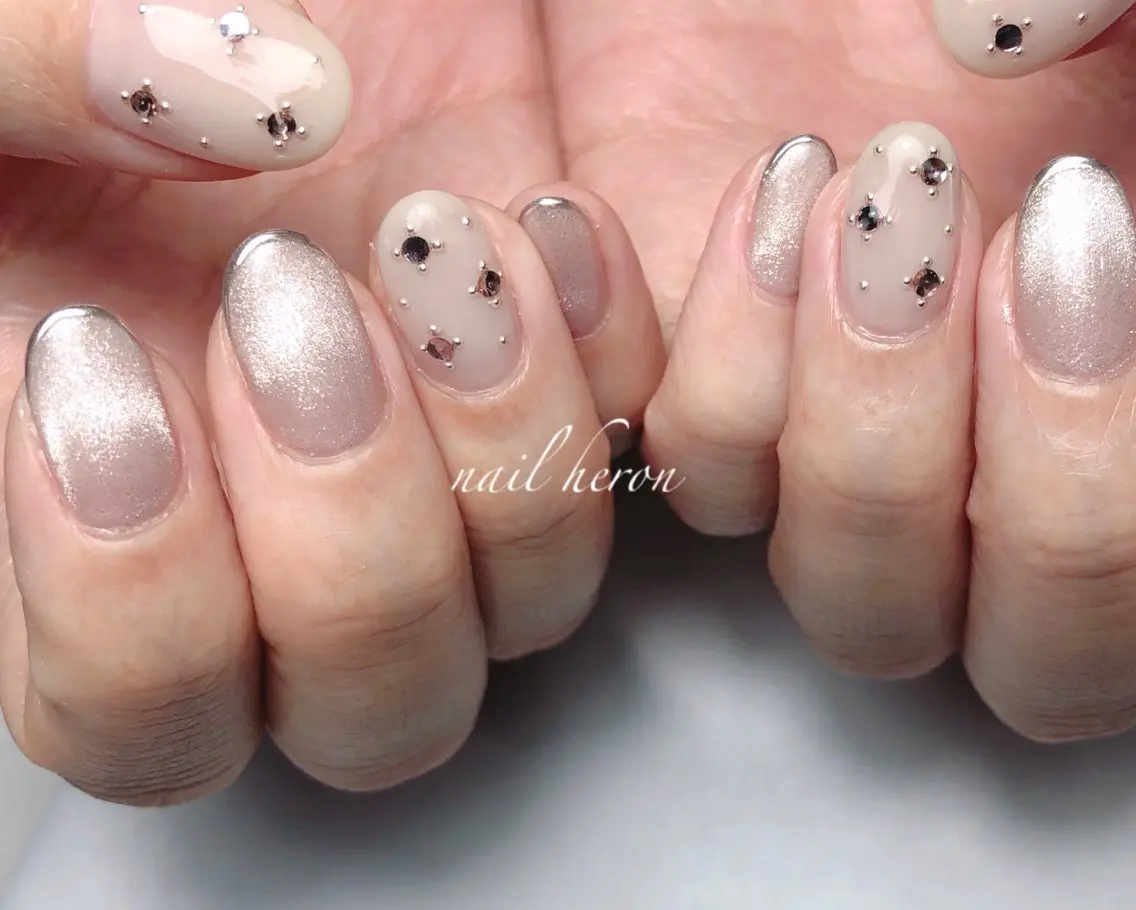 ネイル 冬ネイル ハンドネイル saki_ nail heronのネイルデザイン