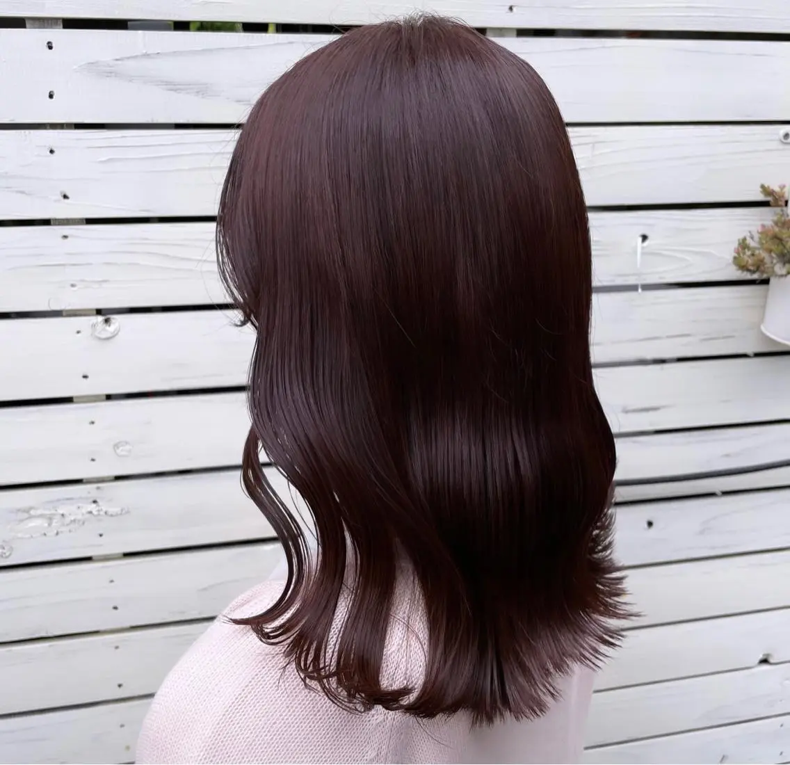 ミディアム ピンクブラウン 近藤 楓花のヘアスタイル