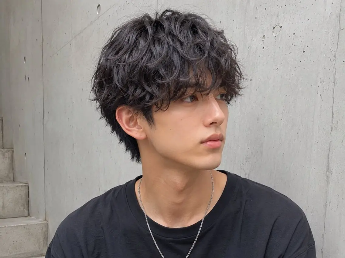 《メンズ限定》メンズカット✂️➕波巻きパーマ🌀➕スタイリングの写真
