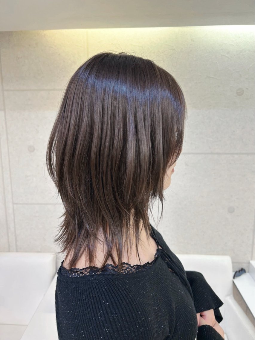 ミディアム カラー アッシュ アッシュブラウン ベージュカラー ブリーチ ブラウンカラー カット ヘアカラー XANADU上野店 🐼ﾖｺﾊｼのヘアスタイル