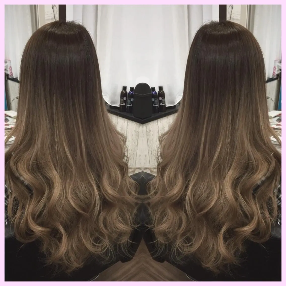ロング カラー グラデーションカラー カット ヘアカラー エクステ 🫧あ お🫧 心斎橋のヘアスタイル