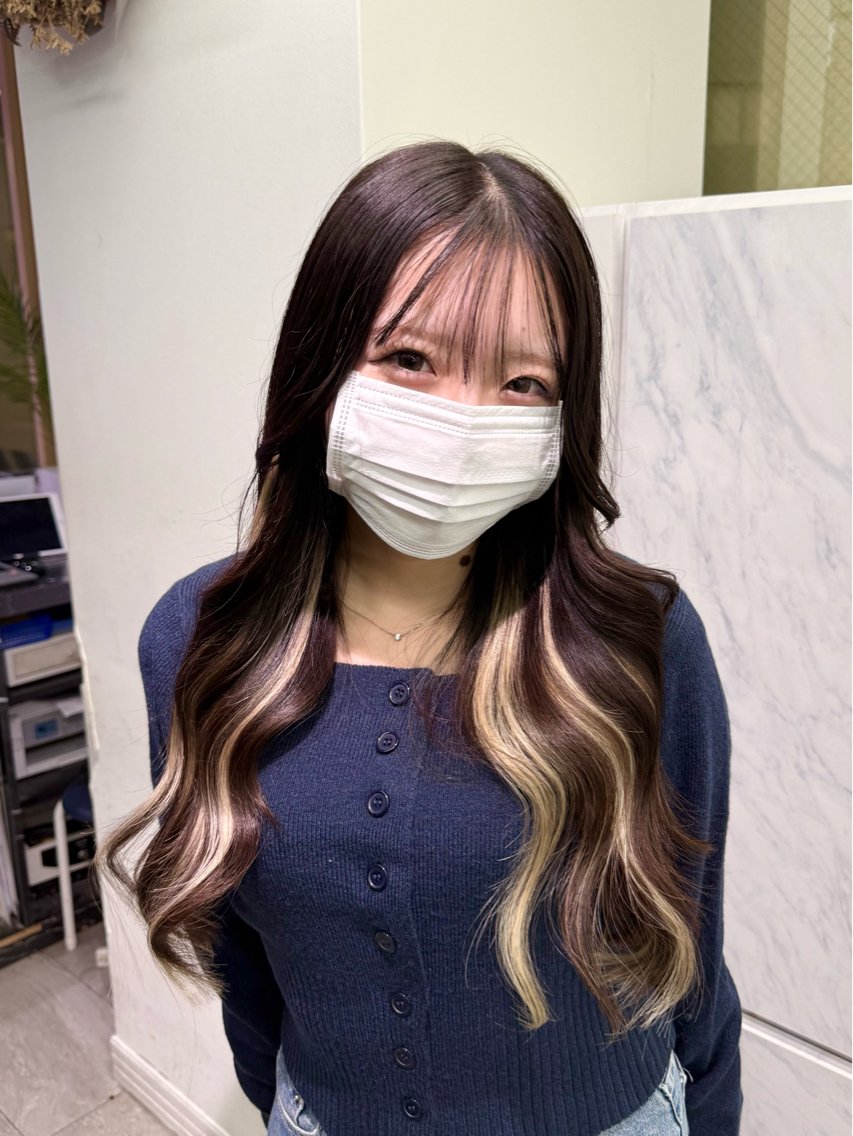 ロング エクステ 🩶ハイトーン × プルエク🩶MIWAのヘアスタイル
