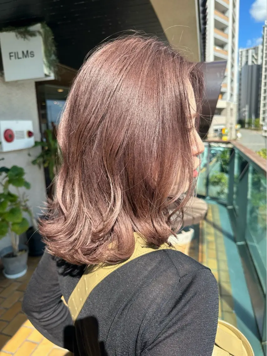 ミディアム カット ヘアカラー トリートメント 藤本 静香のヘアスタイル