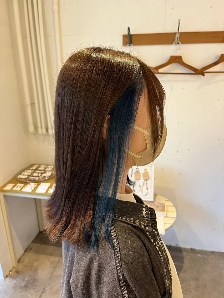 ミディアム カラー インナーカラー 大塚 陽彩のヘアスタイル