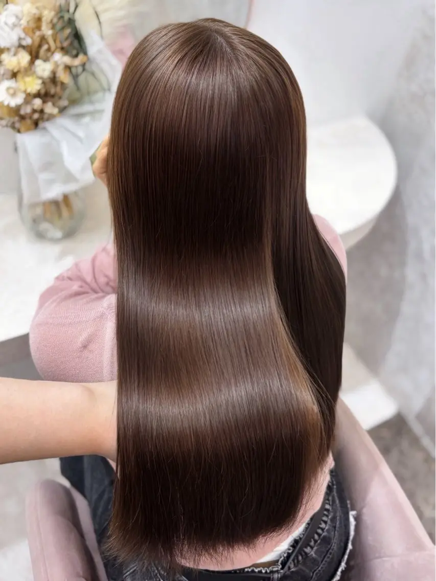 カラー ブラウンカラー 透明感カラー ヘアカラー 💎ななか/大宮 ワンカラー🪄のヘアスタイル