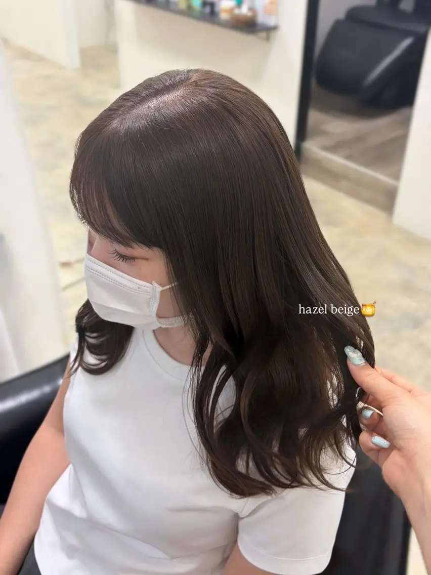 ミディアム カラー ヘアカラー 髪質改善/西梅田 ANs. Marieのヘアスタイル