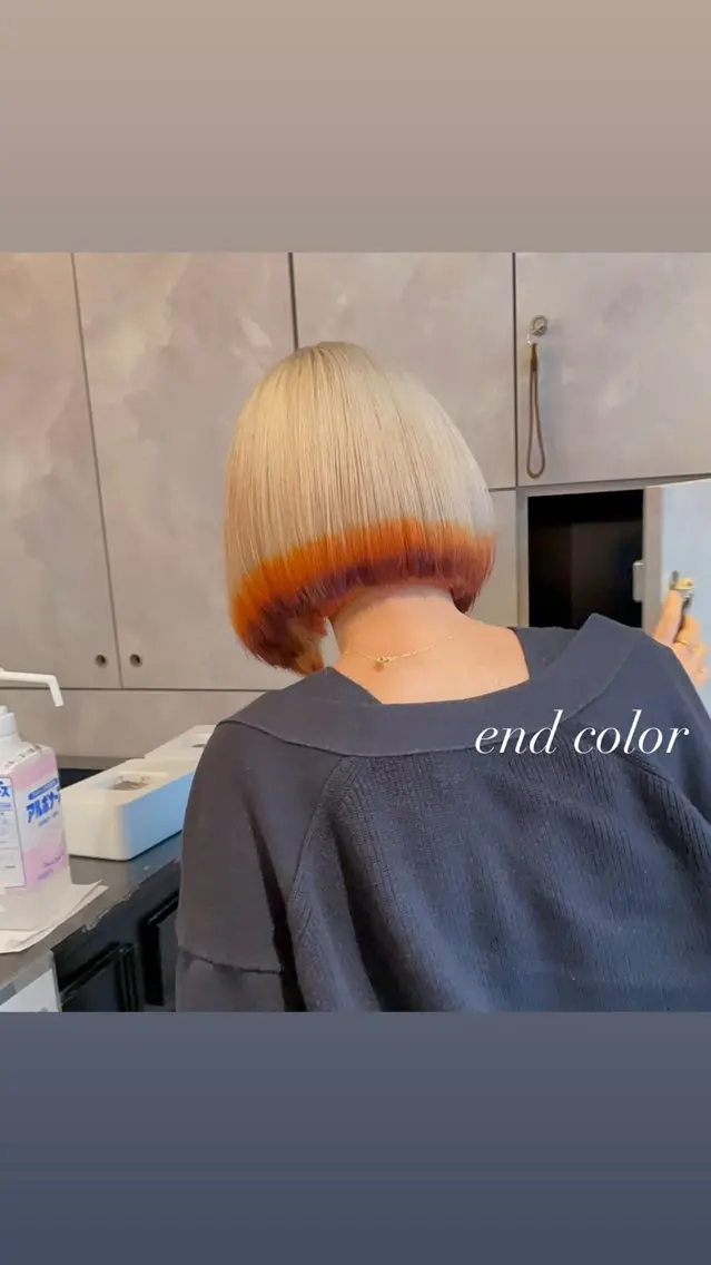ショート カラー カット ヘアカラー トリートメント ヘアセット 💜ハイトーン💛 マジカルかいちゃんのヘアスタイル