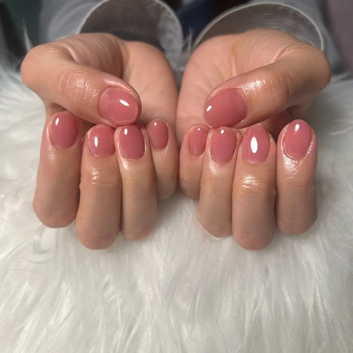 ネイル ピンク ショートネイル ハンドネイル haac nailsのネイルデザイン