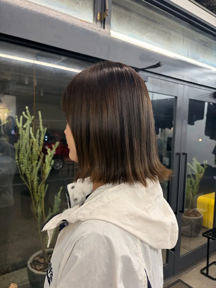 ミディアム 縮毛矯正 縮毛矯正 百々花 《Elme》のヘアスタイル