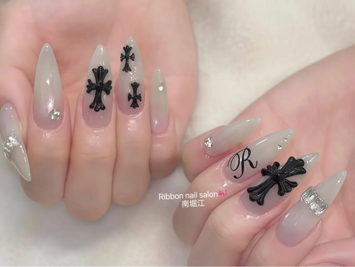 ネイル ハンドネイル RibbonNail 南堀江のネイルデザイン