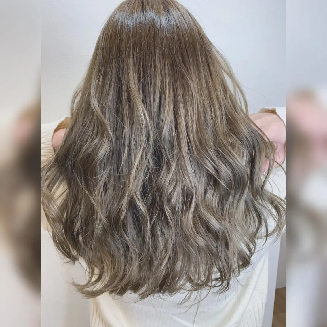 ロング カラー グレージュ ハイライトカラー ハイライト 種市 泰士のヘアスタイル