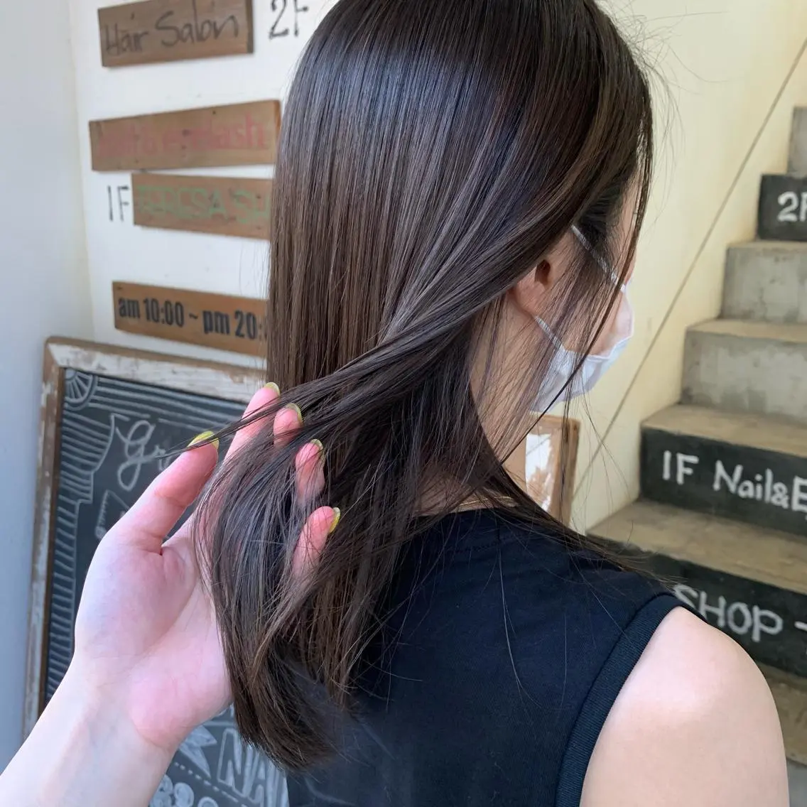 ミディアム カラー カット ヘアカラー トリートメント ノグチ ナツコのヘアスタイル
