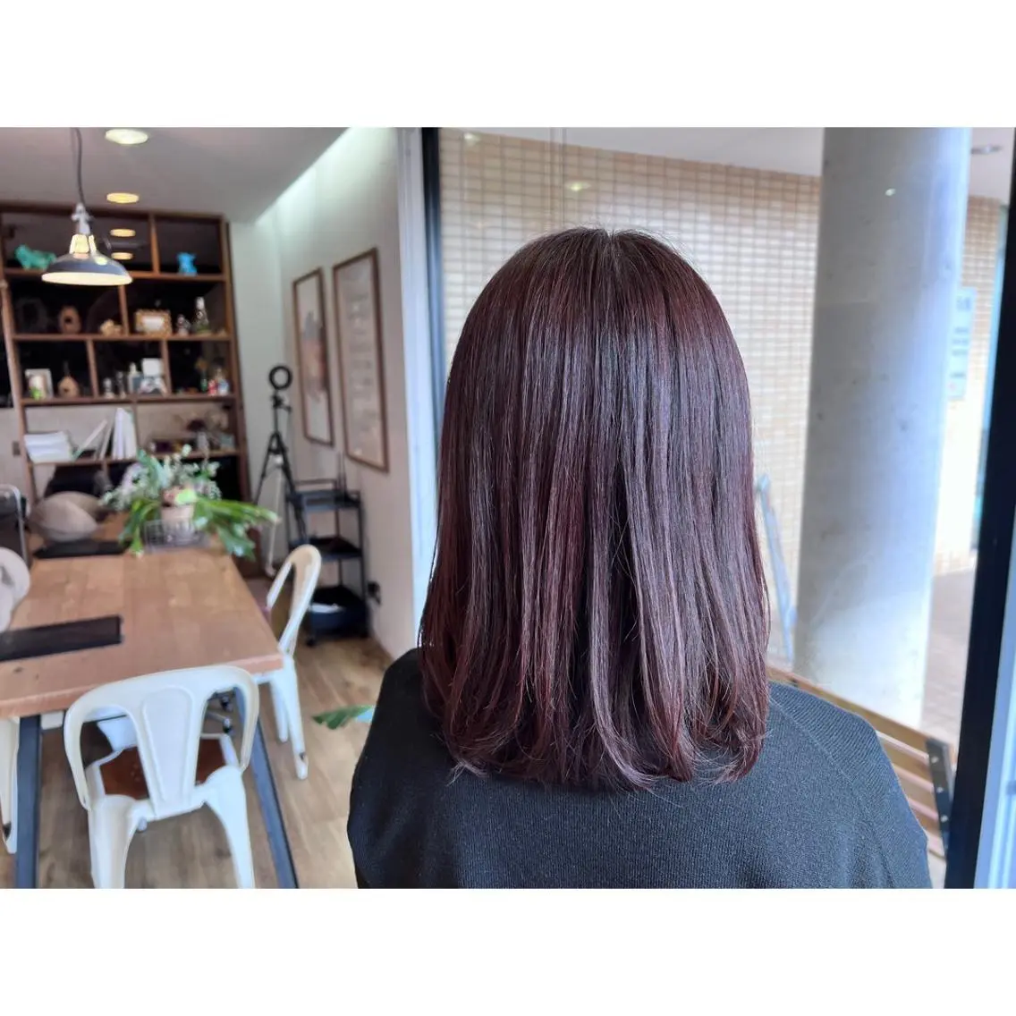 ロング カラー ピンクカラー カット ヘアカラー トリートメント ツキダテ ユイのヘアスタイル