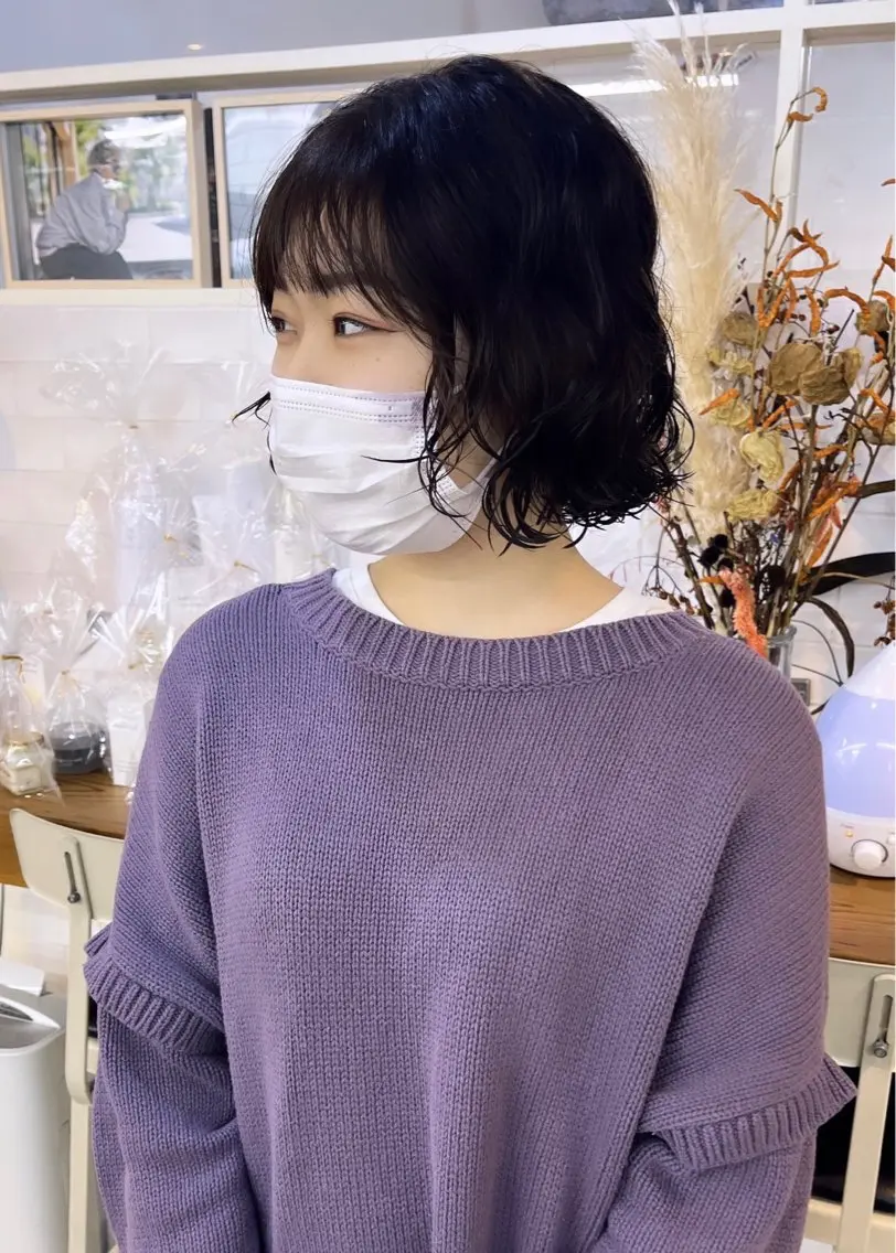 ショート パーマ KOKI/ ボブ/ パーマ/透明感カラーのヘアスタイル