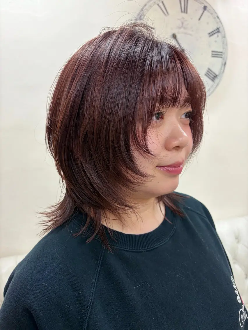 ミディアム レイヤー×透明感 カラー🤍MAOのヘアスタイル