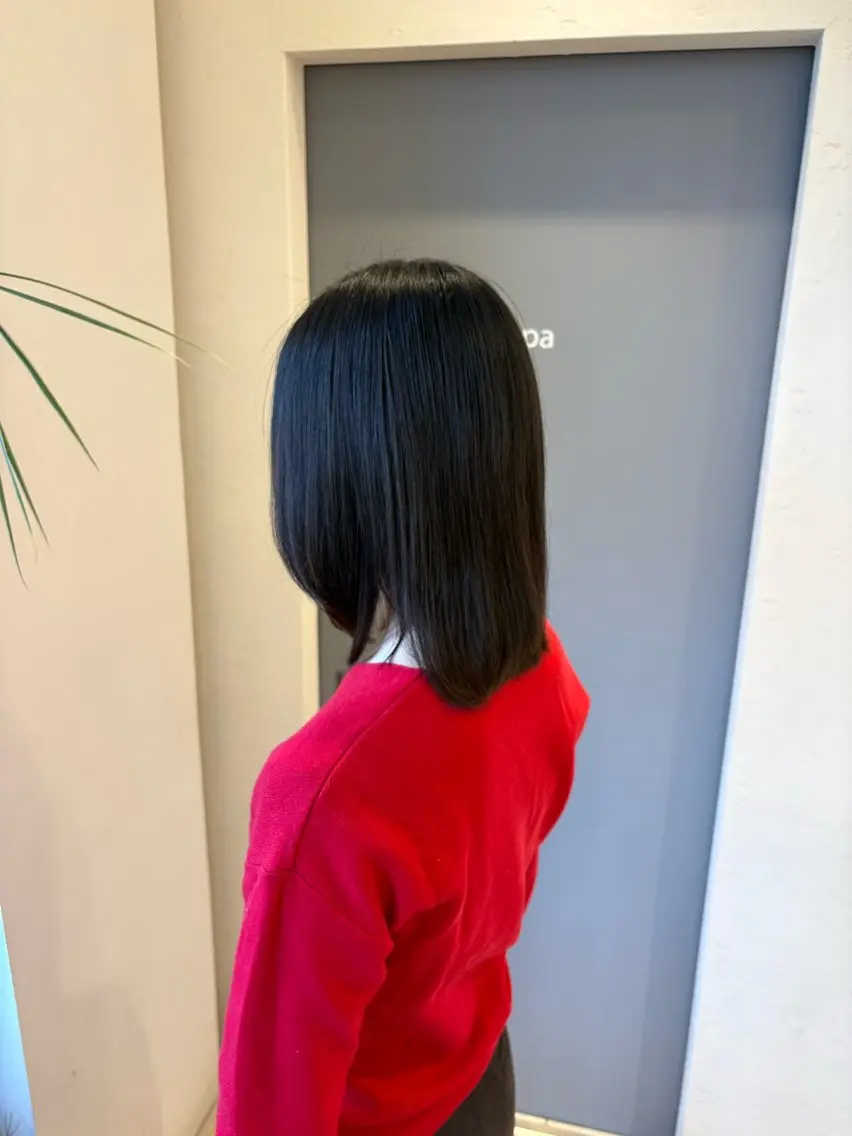 ミディアム 縮毛矯正 中島 心暖のヘアスタイル