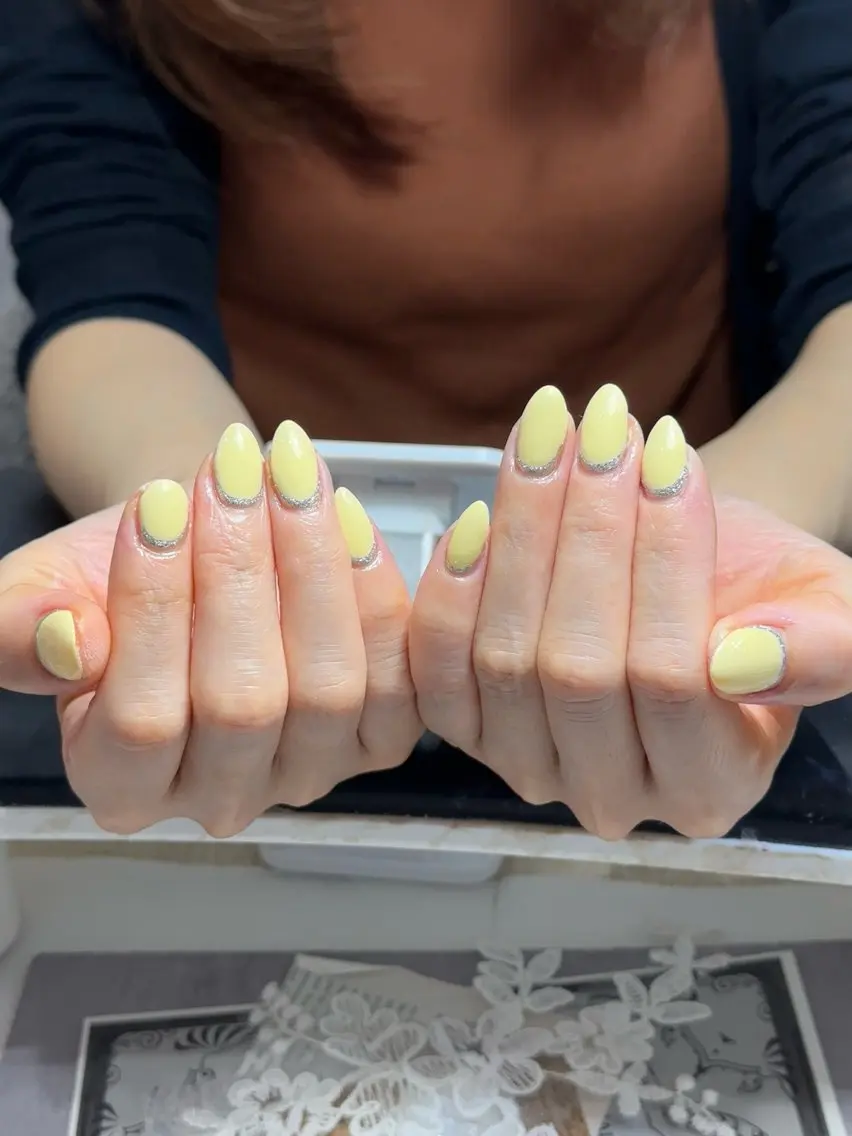 ネイル オーロラネイル 長さ出し フレンチネイル ジェルネイル ガーリー ハンドネイル seiko nail Nanami（渋谷）のネイルデザイン