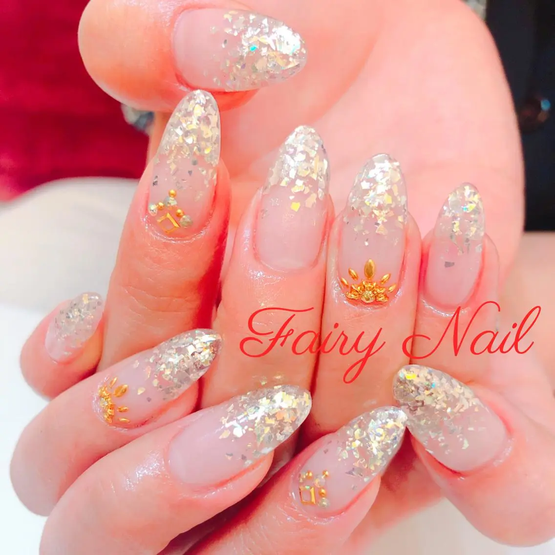 ネイル グラデーション ラメ(グリッター) ラメグラデーション Fairy nailのネイルデザイン