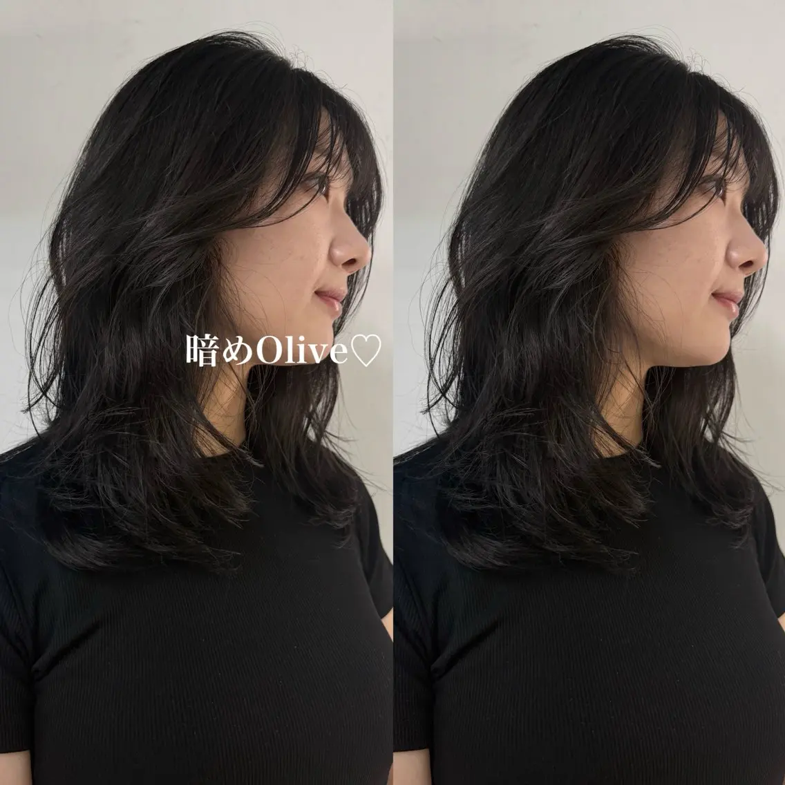 セミロング 顔周りカット カット ヘアカラー 透明感カラー／ レイヤー／yuzuのヘアスタイル