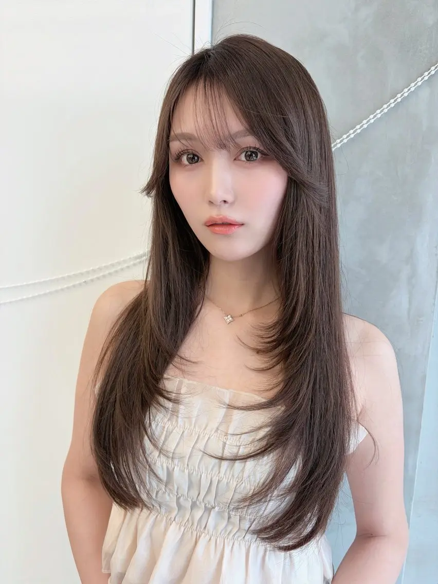 ロング カット ヘアカラー トリートメント ✨縮毛矯正✨レイヤー ホウダカズヒロのヘアスタイル