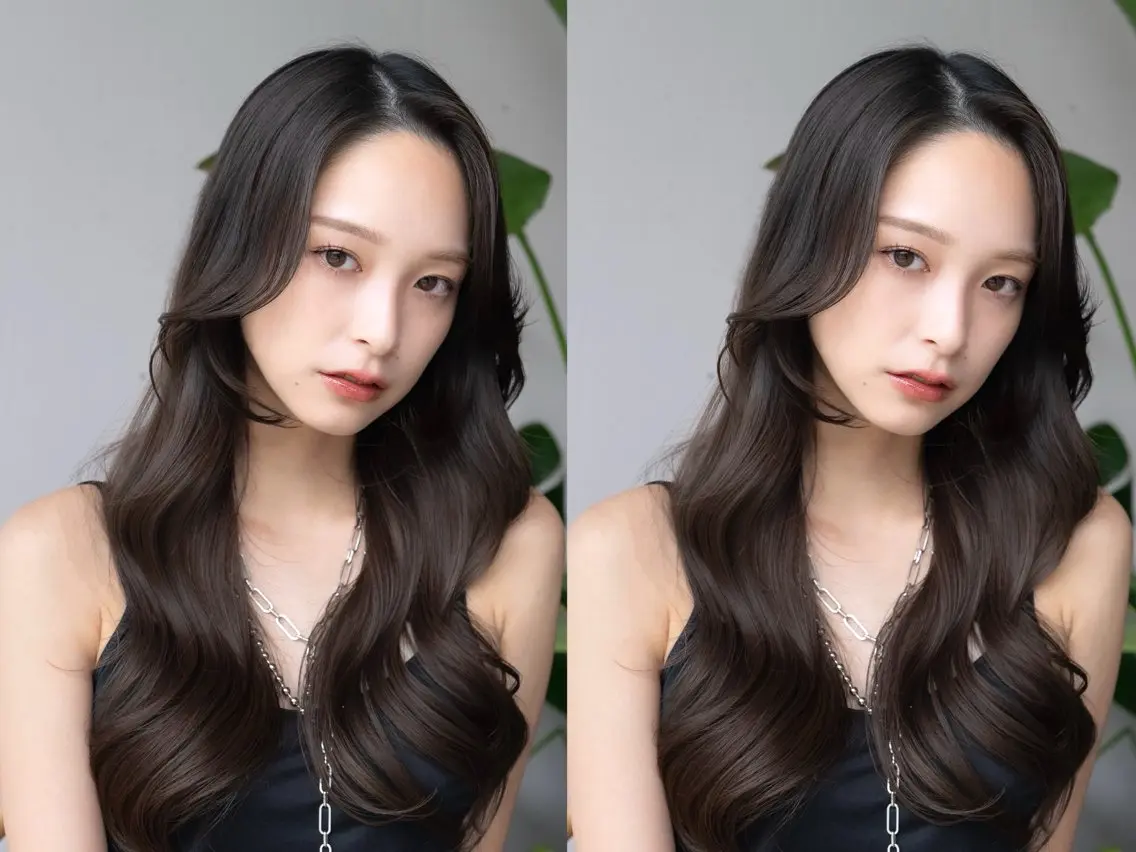 ロング カラー 顔周りカット レイヤーカット トリートメント カット ヘアカラー トリートメント 長島 智揮のヘアスタイル