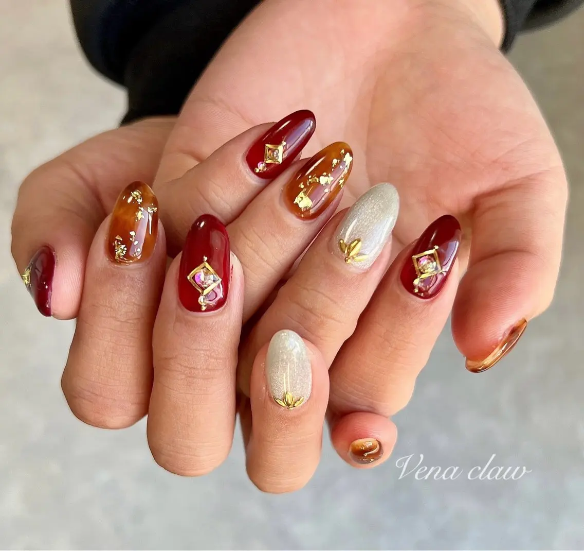 ネイル べっ甲ネイル Vena clawのネイルデザイン